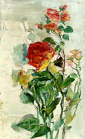 Roses flower - oil painting
