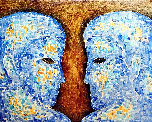Two figurative art - oil painting
