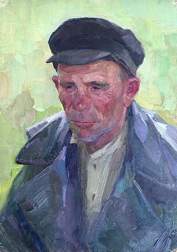 Shepherd portrait or figure - oil painting