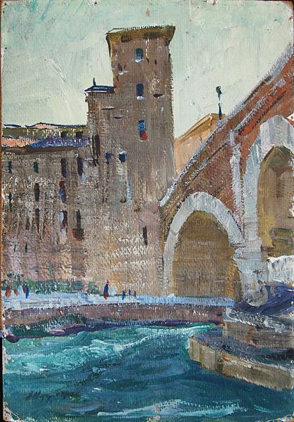 Rome cityscape - oil painting