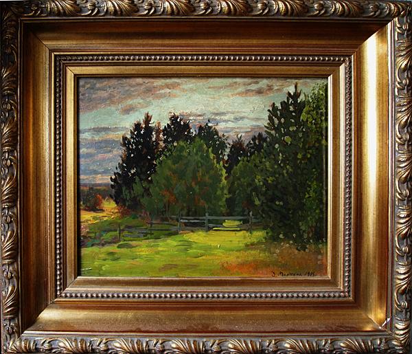 Untitled summer landscape - oil painting