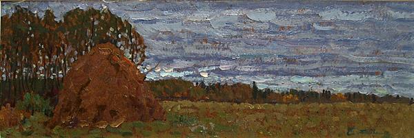 Untitled autumn landscape - oil painting