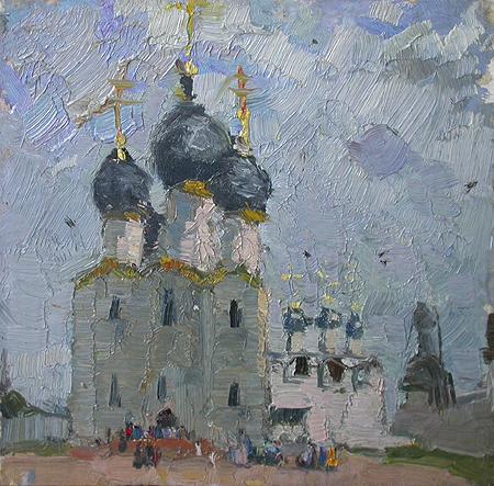 Rostov Velikiy architecture - oil painting