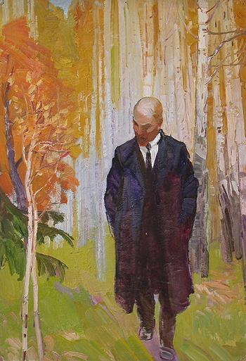 Lenin portrait or figure - oil painting