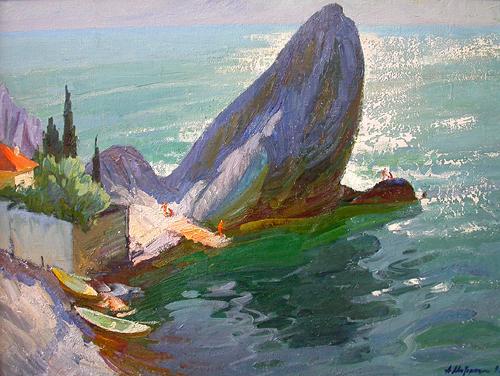 Gurzuf seascape - oil painting