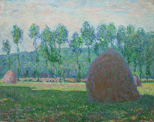 Haystack (copy of the painting by A.Renoir) summer landscape - oil painting