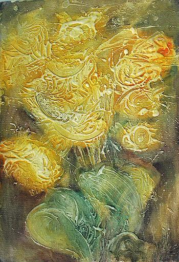 Sunflowers flower - oil painting