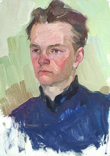 Sketch portrait or figure - oil painting