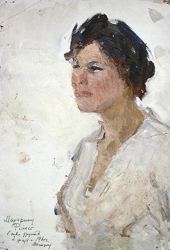 Zoya Kosmodemyanskaya portrait or figure - oil painting