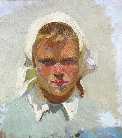 Girl's Head portrait or figure - oil painting