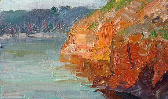 Sketch seascape - oil painting