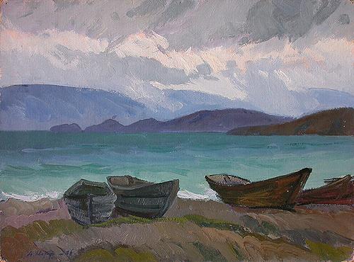 Stormy Day seascape - oil painting