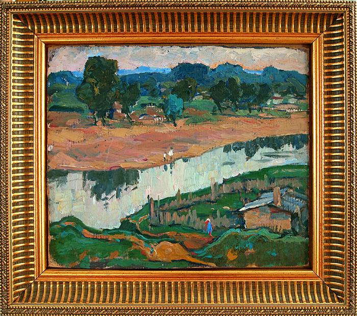  пейзаж деревня река